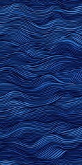 Abstract Blue Wave Pattern Seamless Texture Background Design