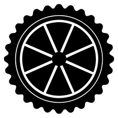 Fototapeta premium pastry wheel silhouette vector illustration 
