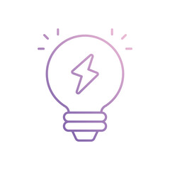 Fototapeta premium Lightbulb icon isolated on a white background. Vector illustration.