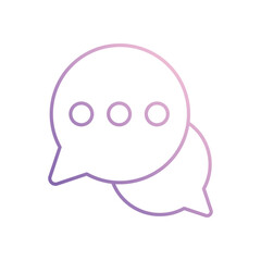 Speech Bubble icon isolated on a white background. Vector illustration.