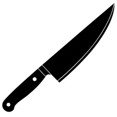 chefs knife silhouette vector illustration 