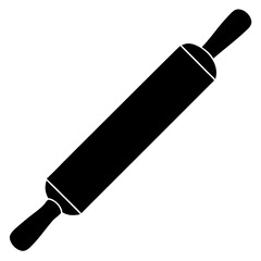 rolling pin silhouette vector illustration 