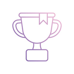 Trophy icon isolated on a white background. Vector illustration.