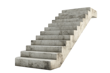 Concrete staircase leading to an elevated surface in a minimalistic architectural design setting