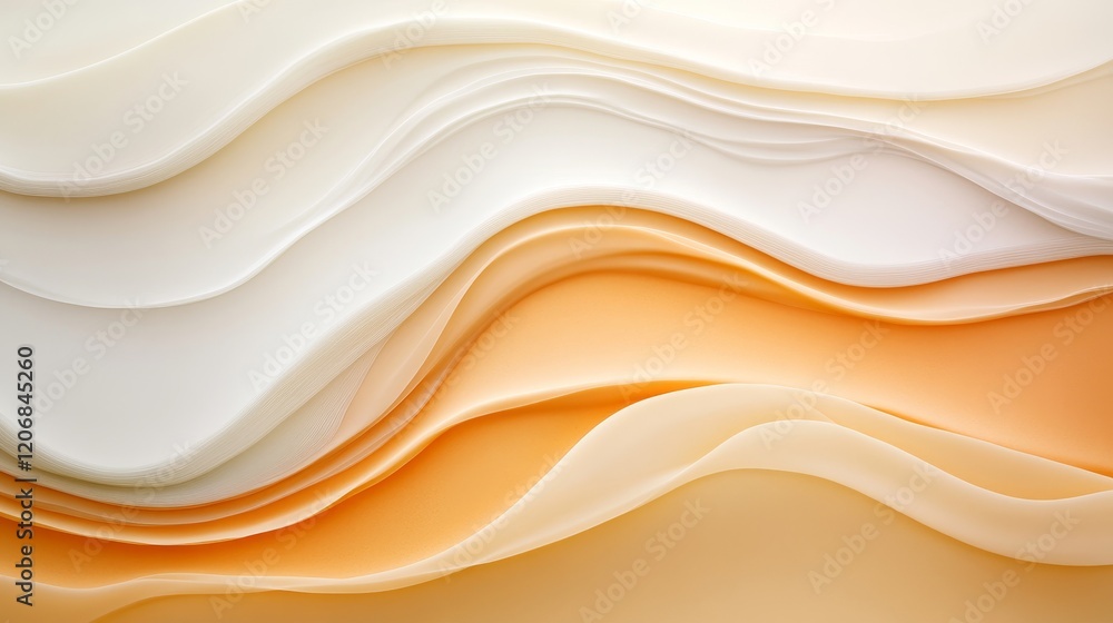 Poster softly flowing layers of delicate colors create a serene and tranquil abstract background, perfect f