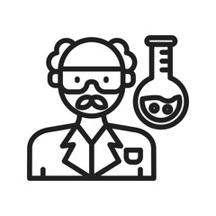 Chemist icon vector image. Suitable for mobile apps, web apps and print media.
