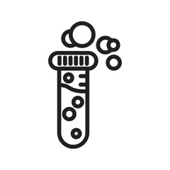 Bubbles From Tube icon vector image. Suitable for mobile apps, web apps and print media.