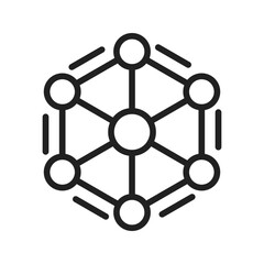 Chemical Structure II icon vector image. Suitable for mobile apps, web apps and print media.