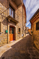 Fototapeta premium views of the village of Castelmezzano inside the Dolomiti Lucane, Potenza province Basilicata
