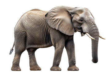 Obraz premium Majestic elephant standing in a natural pose showcasing its large ears and trunk
