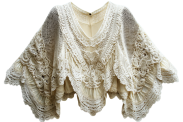 Elegant handcrafted lace poncho showcasing intricate designs and patterns suitable for various occasions