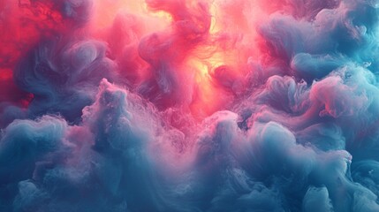 Abstract Colorful Swirling Clouds Background
