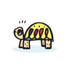 Cute tortoise cartoon, Hand drawing doodle cute tortoise, cute animal, turtle cartoon