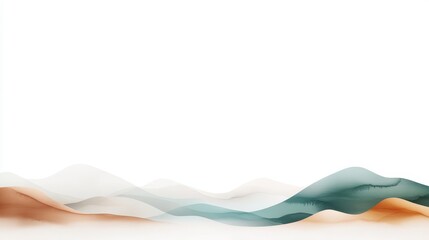 Soft Abstract Landscape with Flowing Waves in Earthy Tones Ideal for Backgrounds, Website Themes, and Artistic Projects Reflecting Calm and Serenity