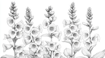 Beautiful floral design in black and white for endless creativity and relaxation in coloring activities