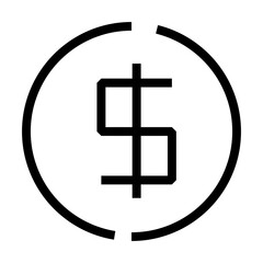 Fototapeta premium Cost Competitiveness. Budget Efficiency, Financial Management, Competitive Edge. Vector Editable Stroke Icon.