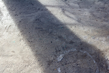 Play of Light and Shadows on Rough Concrete Texture