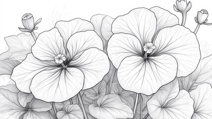 Explore creativity with delightful patterns of flowers in a captivating coloring page for relaxation and enjoyment