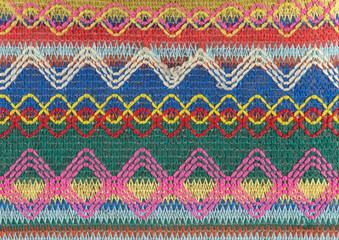 background fabric with ethnic pattern with color embroidery