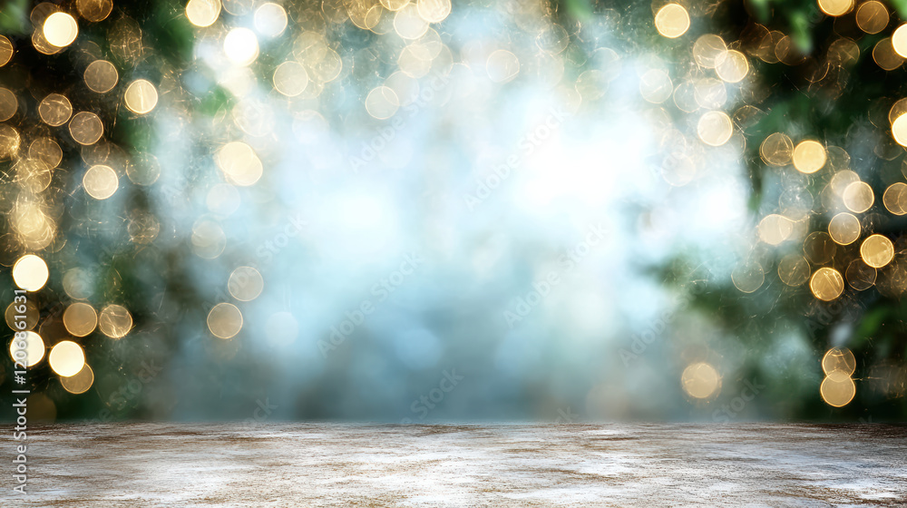 Poster bright bokeh lights create dreamy atmosphere with soft background