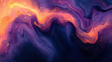 Obraz premium Cosmic swirls of vibrant color and light in space