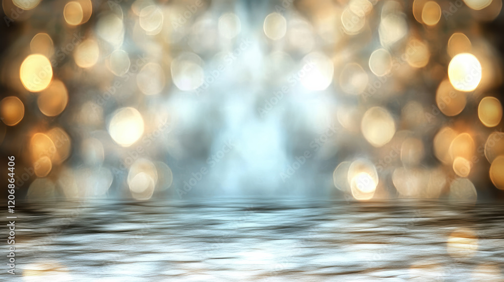 Poster dynamic swirling patterns in colorful abstract bokeh background