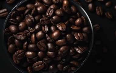 Roasted Coffee Beans in a Bowl