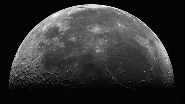 Panorama of the lunar surface taken through an amateur telescope. - Powered by Adobe