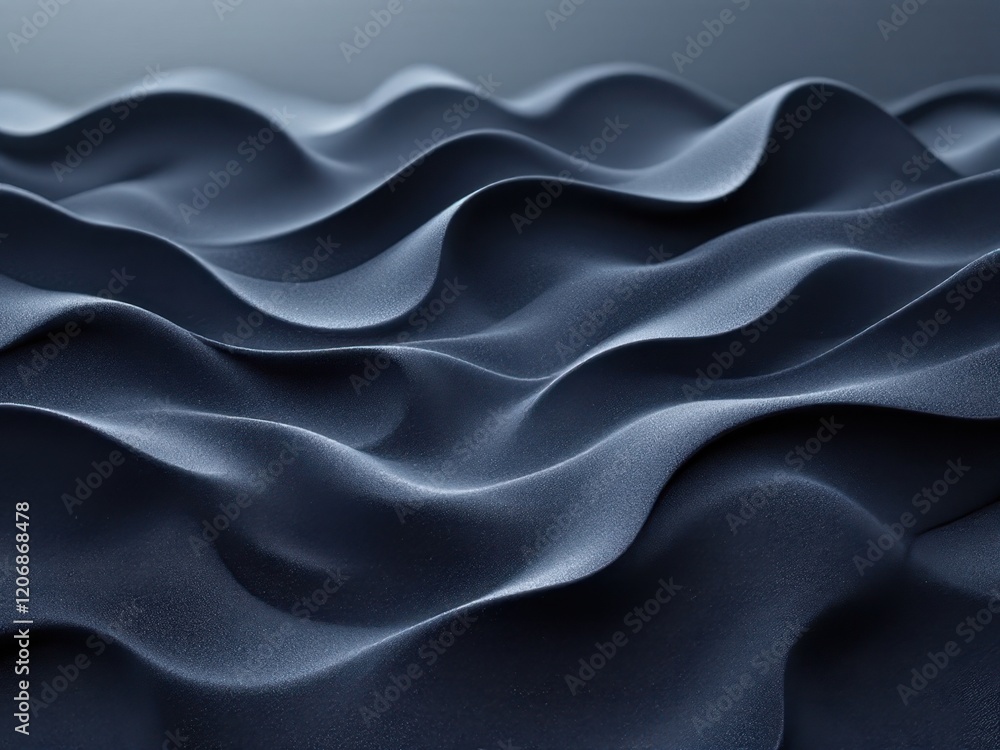 Poster abstract metallic waves textured surface with fluid patterns
