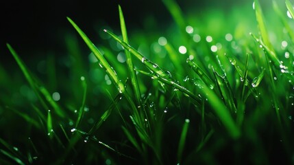 Dewdrops on Grass