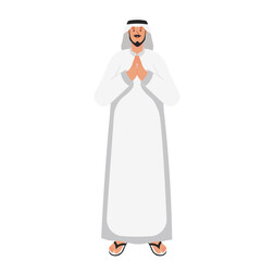 Muslim Man Greeting Pose Illustration
