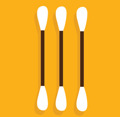 Ear cleaner stick icon vector