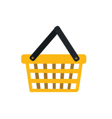  plastic shopping basket. vector illustration