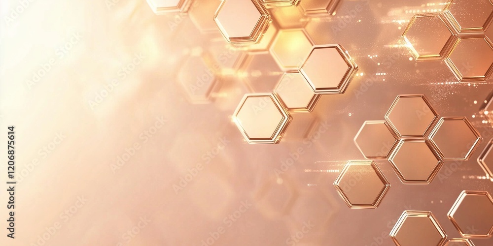 Aufkleber hexagonal patterns in technology and medicine: an abstract visual representation