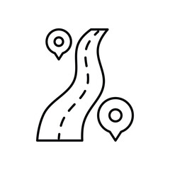 Pathway icon isolated on a white background. Vector illustration.