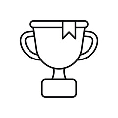 Trophy icon isolated on a white background. Vector illustration.