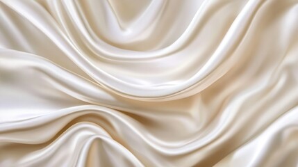 Fototapeta premium Elegant Cream Satin Fabric Texture