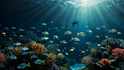 Obraz premium coral reef with fish