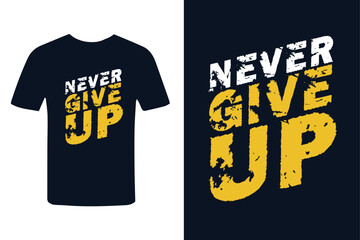 Dark T-shirt with distressed yellow and white 