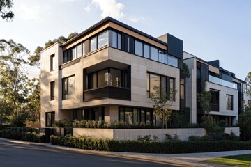 A large building with a lot of windows and a balcony