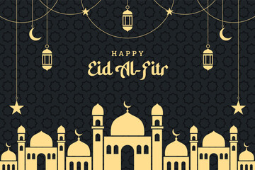 Eid al fitr flat design background