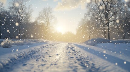 Obraz premium Winter background