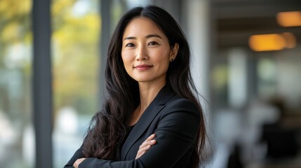 Fototapeta premium Confident Asian Businesswoman Portrait Professional Success