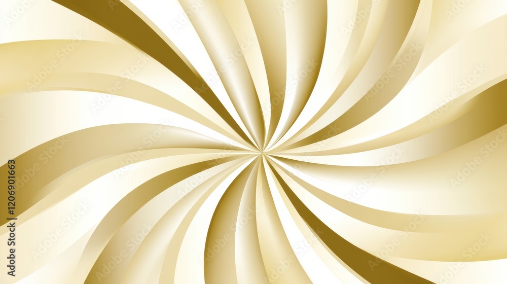 Poster dynamic golden swirl design abstract art digital creation modern environment eye-level viewpoint