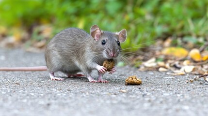 A Curious Rat Enjoying a Treat
