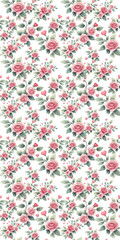 pink rose petals seamless pattern
