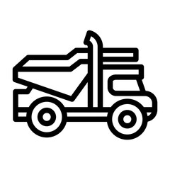 dump truck outline style