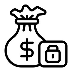 Bag of Money Line Icon