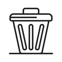 Waste Bin icon vector image. Suitable for mobile apps, web apps and print media.