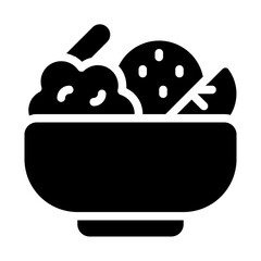 Caesar Salad Solid Icon